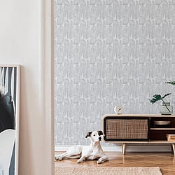 Galerie Wallcoverings Product Code: WH30169 - Welcome Home Wallpaper Collection Galerie Wallcoverings Product Code WH30169 - Welcome Home Wallpaper Collection - Silver Grey Colours - Geometric Leaf Design