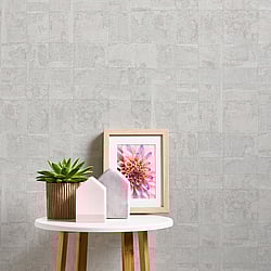 Galerie Wallcoverings Product Code: WH30187 - Welcome Home Wallpaper Collection Galerie Wallcoverings Product Code WH30187 - Welcome Home Wallpaper Collection - Silver Grey Colours - Squares on Squares Design