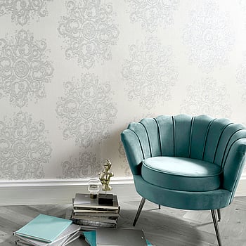 Galerie Wallcoverings Product Code 10154-31 - ELLE Decoration Wallpaper Collection - Cream Light Silver Colours -  