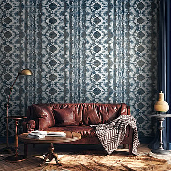 Galerie Wallcoverings Product Code 26791 - Crafted Wallpaper Collection - Blue White Gold Colours -  