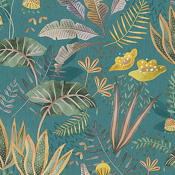 Galerie Wallcoverings Product Code FL61123 - Flourish Wallpaper Collection - Blue/Yellow Colours -  