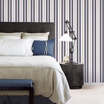 Galerie Wallcoverings Product Code G23061 - Deauville 2 Wallpaper Collection - Navy Blue Red White Colours -  