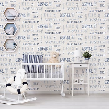Galerie Wallcoverings Product Code G23331 - Deauville 2 Wallpaper Collection - Navy Blue Beige Colours -  