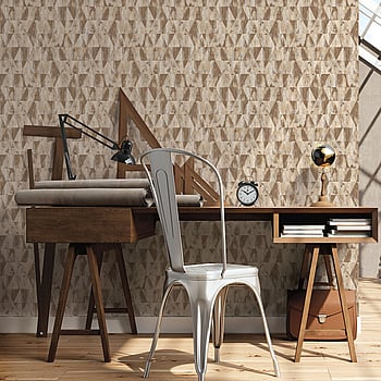 Galerie Wallcoverings Product Code G45335 - Grunge Wallpaper Collection - Brown Silver Light Brown Colours -  
