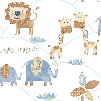 Galerie Wallcoverings Product Code G56022 - Just 4 Kids 2 Wallpaper Collection - Blue Beige Colours -  