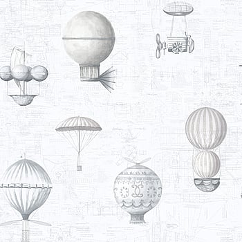 Galerie Wallcoverings Product Code G56202 - Steampunk Wallpaper Collection - Silver Grey Colours -  