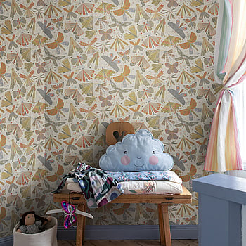 Galerie Wallcoverings Product Code S63024 - Sommarang 2 Wallpaper Collection - Green, orange, blue Colours -  
