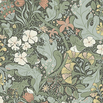 Galerie Wallcoverings Product Code S83103 - Hjarterum Wallpaper Collection - Green Colours -  